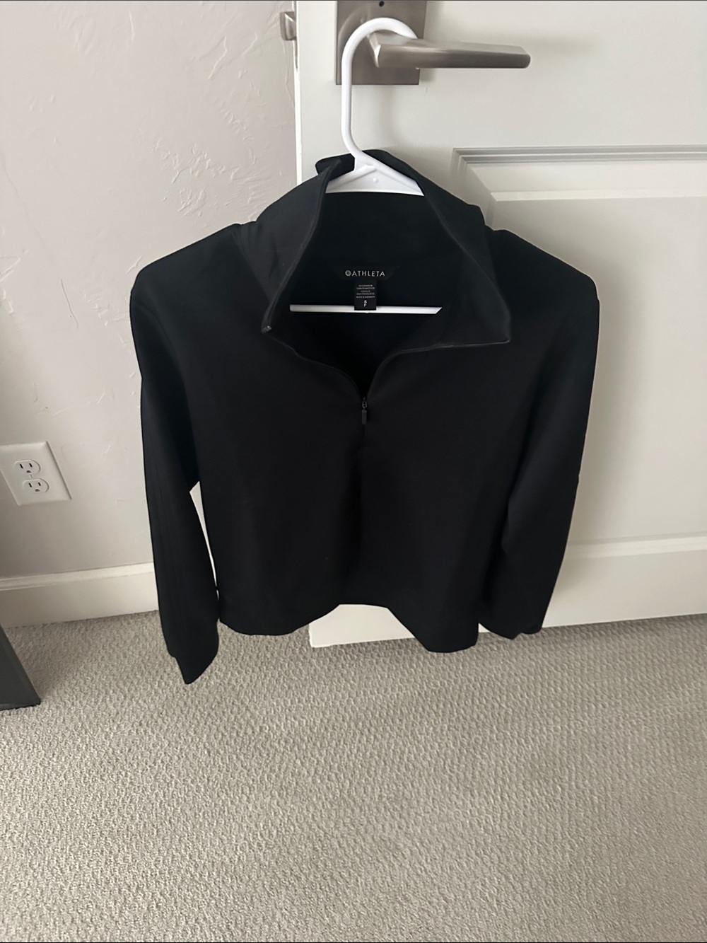 Athleta Black Quarter-Zip Active Pullover